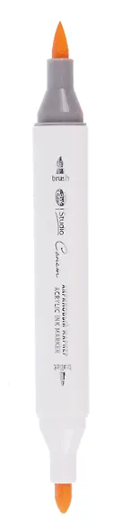 Маркер акриловый "Сонет" абрикосовый, двусторонний, перо кисть/пуля - фото 2