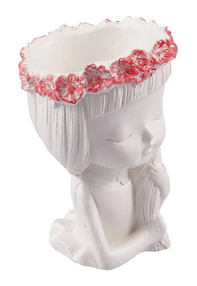 Кашпо-органайзер Девушка с косой (гипс) (11х8х8) (7696425) - фото 2