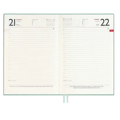 Еженедельник датированный 2026 год, А5, 176 листов "Джут", мятный - фото 11