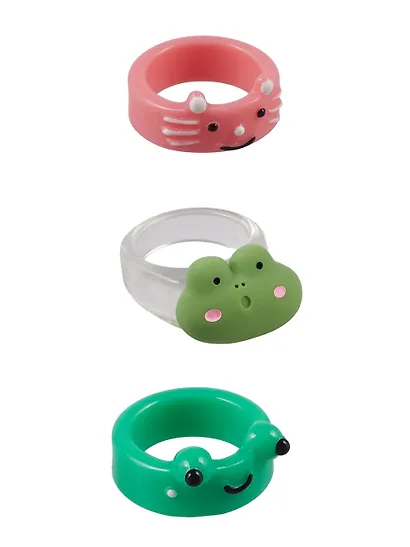 Набор Колечко Лягушонок (ПВХ) (Размер 17) (202303-2)+Колечко Лягушка (ПВХ) (Размер 17) (202303-5)+Колечко Котик (ПВХ) (Размер 17) (202303-6) - фото 2