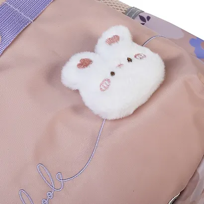 Рюкзак для девочек Милый зайчик 41*29*17,5см, 2 отделения, 3 кармана, светоотражающая нагрудная стяжка - фото 7