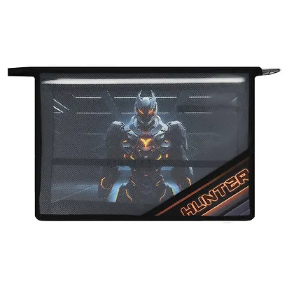 Папка для труда А4 "Огненный робот" 33*23 см пластик, молния - фото 2