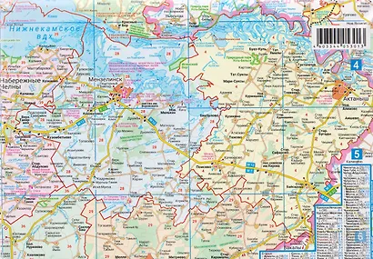Карта Республики Татарстан. Карта автодорог и населённых пунктов. Достопримечательности - фото 2