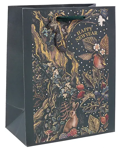 Пакет А5 23*18*10 "В лесу" НГ, бум.мат.ламинат - фото 1