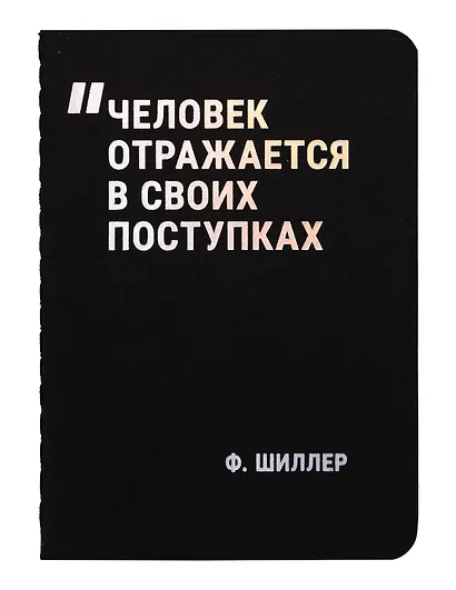 Записная книжка «Человек отражается в своих поступках» А7, 24 листа, нелинованная, сшивка, Schiller - фото 1