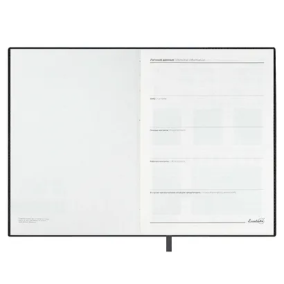 Ежедневник недатированный А5+ 160 листов "Фланстер" графитовый, мягк.переплёт, искусственная кожа - фото 6