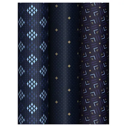 Бумага упаковочная 70*100см "Strict pattern" инд.уп., ассорти - фото 4