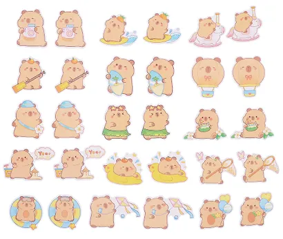 Набор стикеров Капибара 4 - фото 3