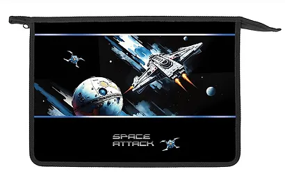 Папка для тетрадей А4 "Dino Space" 24,5*34*4см пластик, молния - фото 2