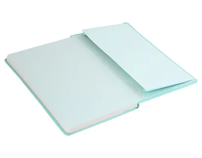 Книга для записей А5 96л лин. "Joy Book. Ментоловый" иск.кожа, тонир.блок, скругл.углы, ляссе, резинка, карман на задн.форзаце - фото 3