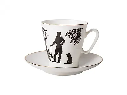 Набор чайный Серия Черный кофе Встреча фарфор - фото 1