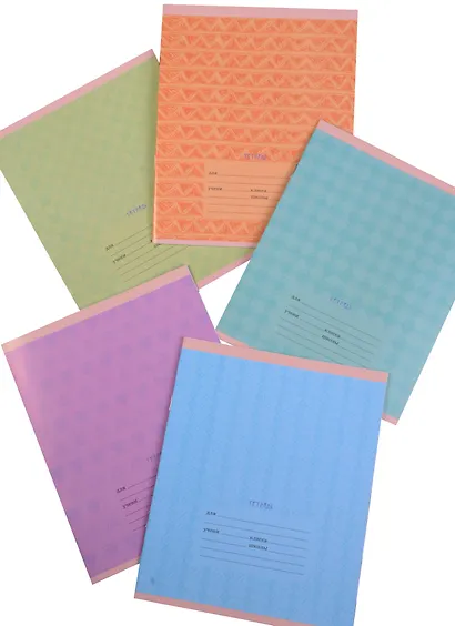 Тетрадь в линейку Unnika, "Однотонный орнамент (линия)", 12 листов, в ассортименте - фото 1