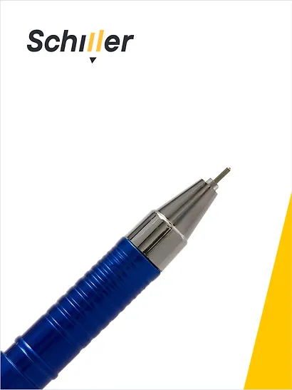 Ручки гелевые синие 12 штук "Monochrome" 0,5 мм, Schiller - фото 2