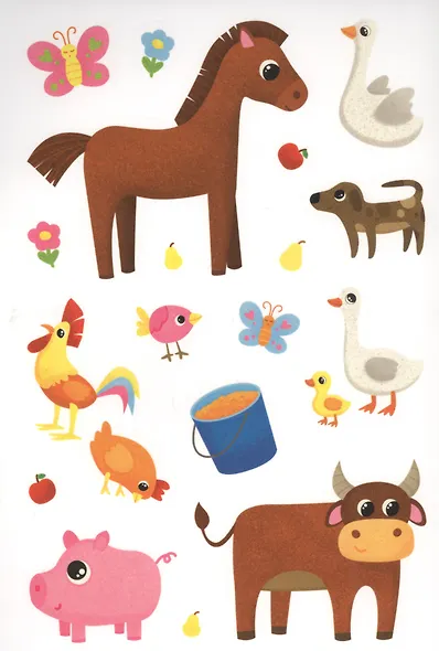 Домашние животные. Панорамка с многоразовыми наклейками - фото 3