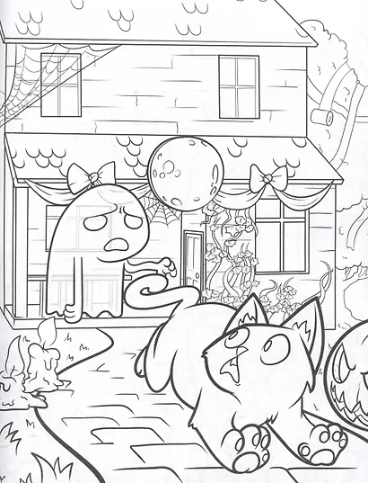 Хэллоуин. Не очень страшные раскраски - фото 4
