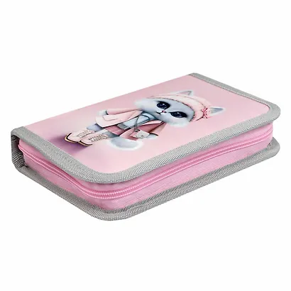 Пенал 1 отделение "Кошечка в пальто" 20*13,3*3,5 см, полиэстер - фото 3