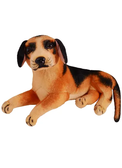 Мягкая игрушка Собака лежащая черные ушки, 26 см - фото 1