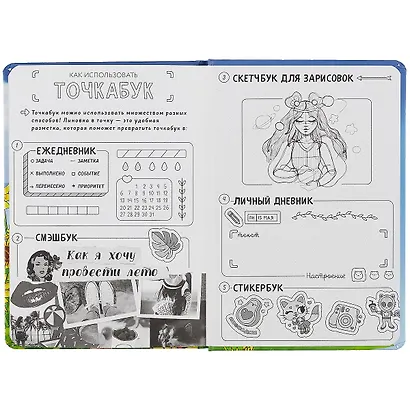 Книга для записей А5 72л тчк. "ДЕВУШКА С ПОДСОЛНУХАМИ" 7БЦ, выб.лак, резинка - фото 3