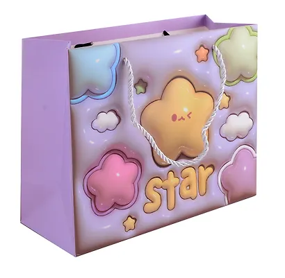 Пакет А4 26*32*12 "Cute clouds" дет., бум.мат.ламинат, горизонт., ассорти - фото 5