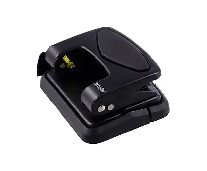 Дырокол 25 листов металл, эргономичный, с линейкой, черный, Schiller - фото 4