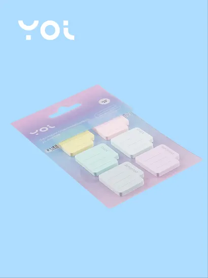 Закладки самоклеящиеся 25*25 мм 6 цветов*25 листов, бумажные, Yoi - фото 2