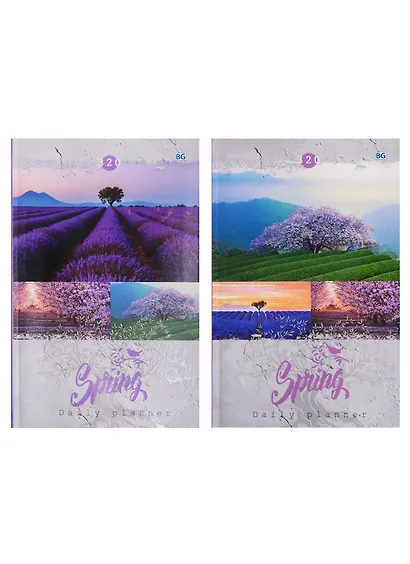 Ен5_7БцИ320_лам_вл 4026 Ежедневник BG "Лайт" 320 стр.А5 "Spring melody", интегр. переплет, мат. ламинация, выб. лак - фото 4