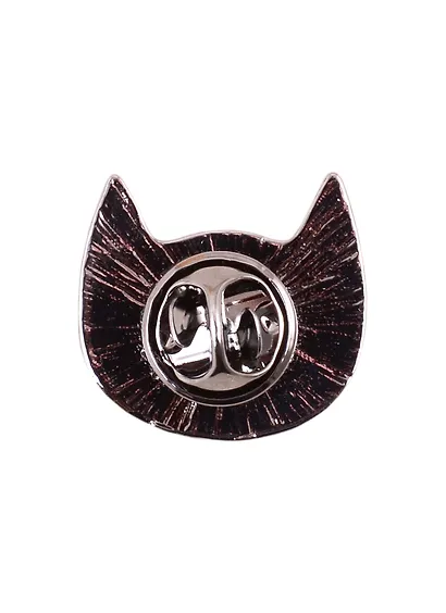 Значок Pin Joy Котик-интроверт (металл) - фото 4