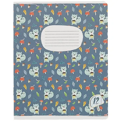 Тетрадь в клетку Academy Style, "Паттерн с животными", 12 листов, в ассортименте - фото 3