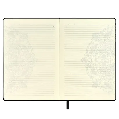 Ежедневник недат. А5 160л "Софт-тач. Арт-терапия" черный, кожзам, тв.переплет, тиснений фольгой, конгревное блинтовое тиснение, антистресс-раскраска, офсет, ляссе, подар.упаковка - фото 10