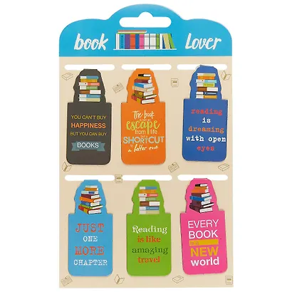 Магнитные закладки «Book lover», 6 штук - фото 1