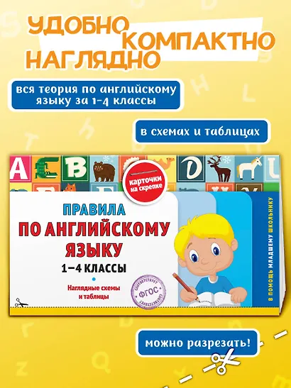 Правила по английскому языку. 1-4 классы. Наглядные схемы и таблицы - фото 1