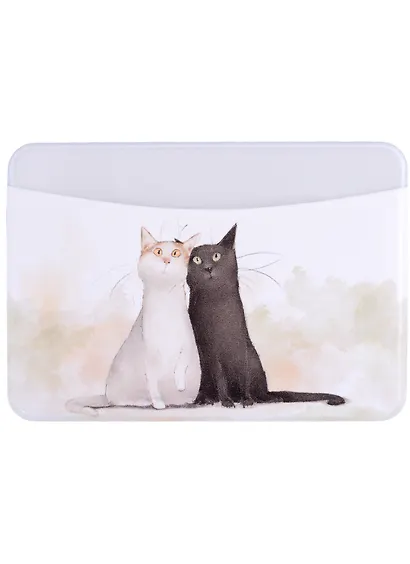 Чехол для карточек горизонтальный Коты. Павлик и Валера - фото 1