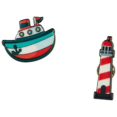 Набор значков Корабль и маяк (акрил) - фото 2