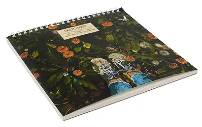 Скетчбук 190*190 20л "Одуванчики"  акварел. бумага, 200г/м2,тв.обложка, евроспираль - фото 3