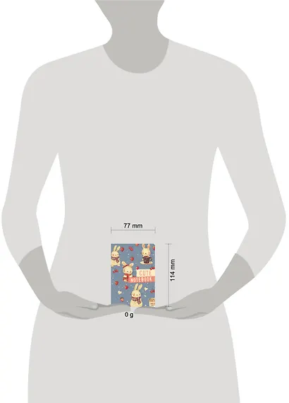 Записная книжка А6 32л "Cute Bunny Notebook" дизайнерская бумага - фото 5