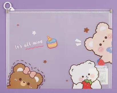 Папка на молнии А4 "Lovely animals", ассорти - фото 2