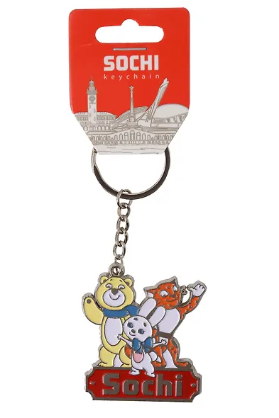 Брелок эмаль Талисманы (металл) (Сочи) (198-135-03-E) - фото 1