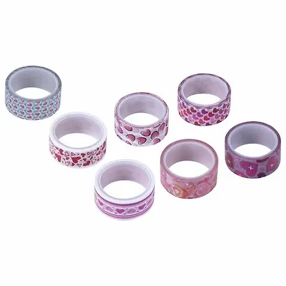 Клейкие WASHI-ленты для декора СЕРДЦА, 15 мм х 3 м, 7 цветов, рисовая бумага, ОСТРОВ СОКРОВИЩ, 661708 - фото 4