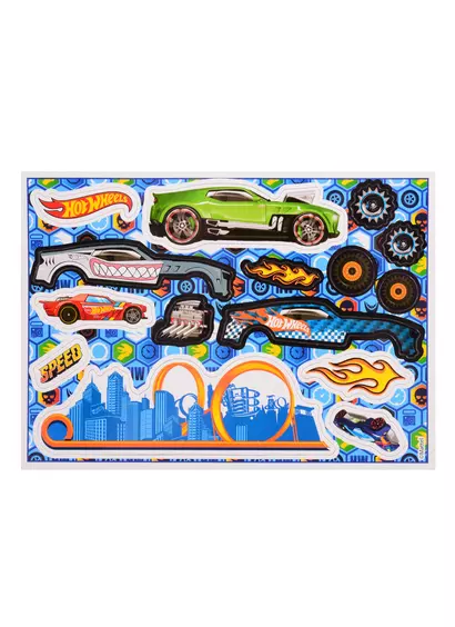 Раскраска с магнитным конструктором. Hot Wheels. Вперед, к победе! - фото 1