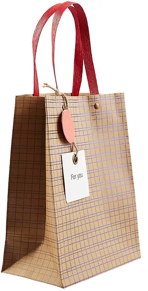 Пакет А5 23*18*10 "Клетка." нейтр., крафт. - фото 2