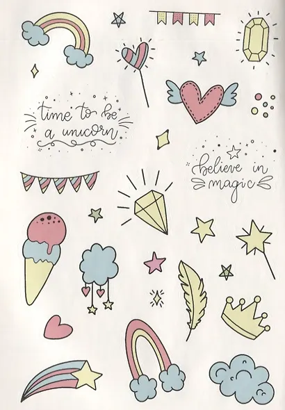 Наклейки для Bullet Journal: Более 300 ярких стикеров - фото 2