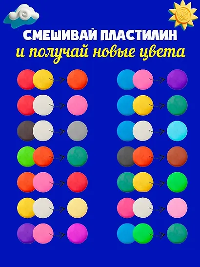 Масса для лепки. Легкий пластилин, 24 цвета, 3 стека - фото 7