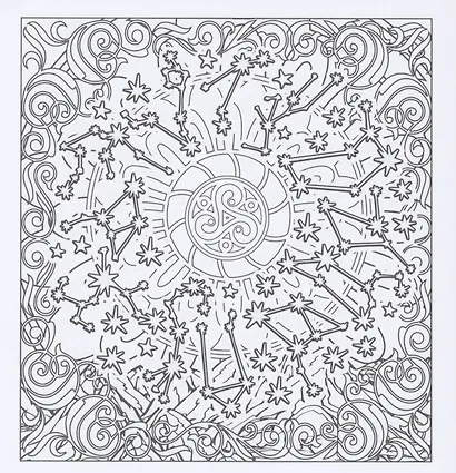 Релакс-раскраска. Волшебный зодиак - фото 4