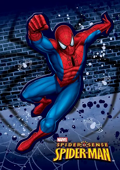Алфавитная книга А7 "Spider-man" выб.УФлак, вырубн.фигурка, Disney - фото 1