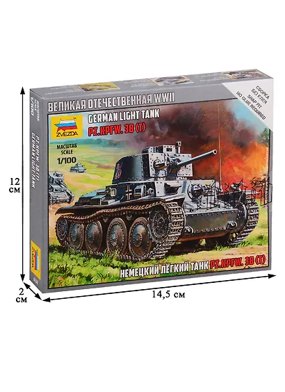 Сборная модель Немецкий легкий танк PZ.KPFW. 38 (T), 6130, ЗВЕЗДА - фото 2