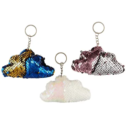 Брелок с пайетками Облако (текстиль) - фото 3