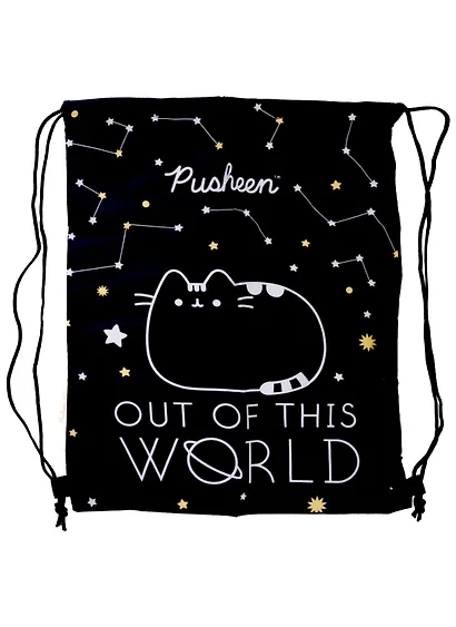 Мешок для сменной обуви "Pusheen" 38*48, полиэстер - фото 1