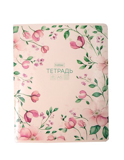 Тетрадь общая «Natural flowers», 48 листов в клетку, A5, в ассортименте - Hatber - фото 1