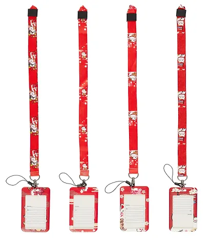 Бейдж "Манэки-нэко", вертикальный, с лентой, ассорти - фото 2