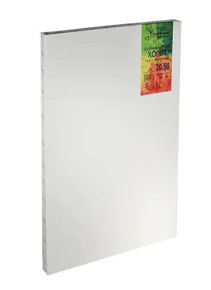 Холст на подрамнике 30*50 мелкозернистый 65%лен, 35%хлопок, ПР - фото 1